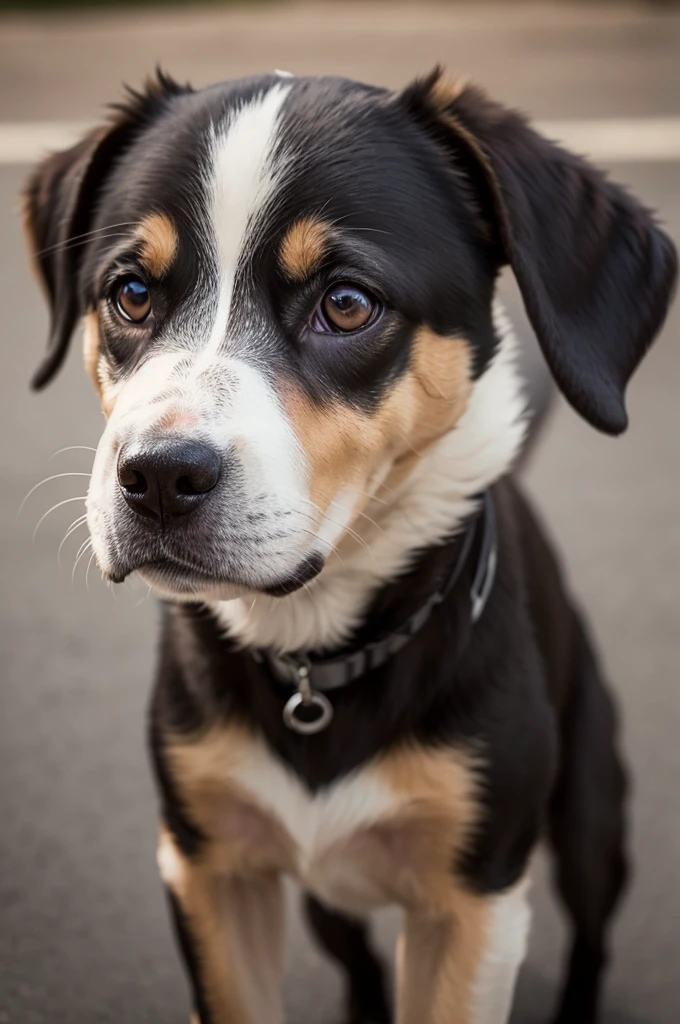 From a distance, looks like a simple dog. up close, is a distortion of what is considered man's best friend. A huge mouth with sharp, pointy teeth, protruding, worn skin, dark and bloody and a huge hunger for blood.