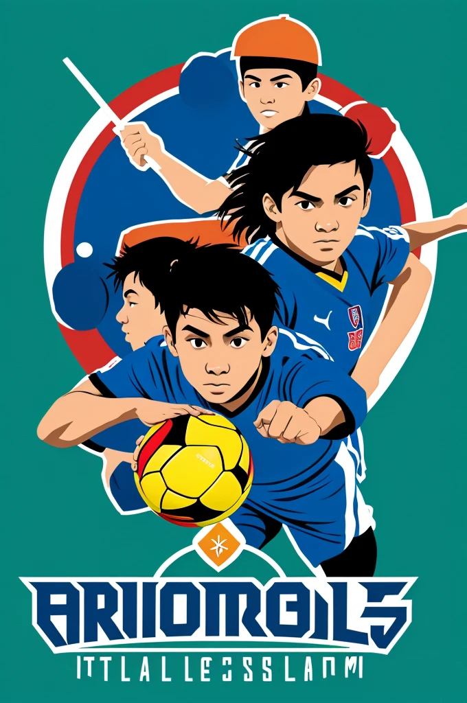 Futsal team logo, team name R-PUN