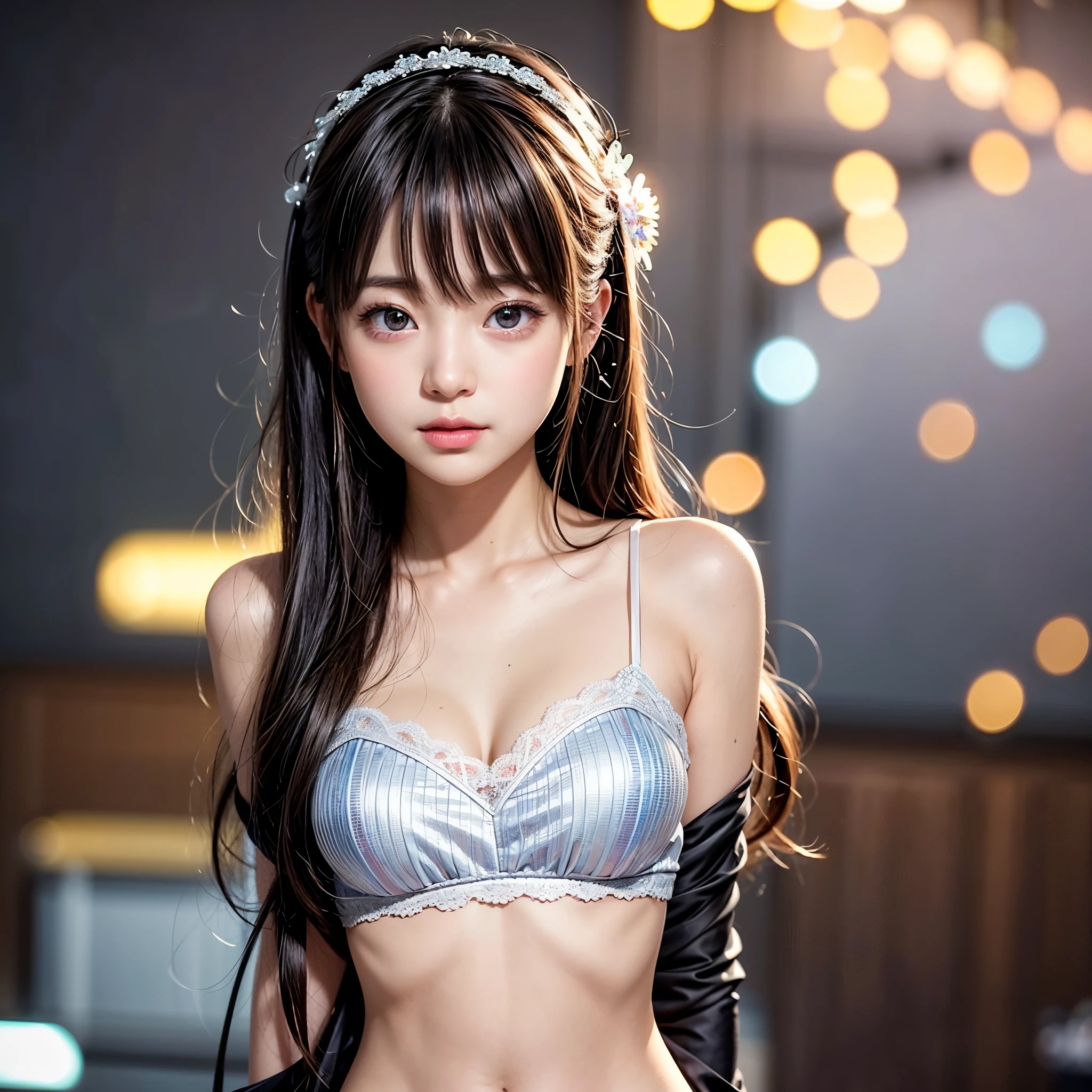 High-level, 8K Masterpiece TopQuality, Ultra-DetaileD CG, AbsurD DetaileD wallpaper, PerfectLighting, Extremely DetaileD (((Personifying " シザーハンズ " as a KAWAII Girl))), Characteristic Items, aesthetic LifeLike RenDering, MysticSight,
Haze TynDall Scattering, (StuDio GRAY BackgrounD with (OoDles Dazzling RainbowColorParticles (bokeh))), (((Assfocus)) RounDlyButts ThighGap), (ExposeD:0.33) NSFW 🔞 BREAK (Acutance:0.8), (NOGIZAKA FaceVariations) Extremely DetaileD very KAWAII FaceVariations, ChilDish CaptivatingGaze ElaboratePupils DetaileD Eyes with (SparklingHighlights:1.28), (Voluminous LongEyelashes:0.88)、Glossy ReDLips with beautiful Details, CoquettishTongue, RosyCheeks, RaDiant PearlSkin with Transparency, Glowing DowneyHair . { (Dynamic LifeLike expressions:1.4) | (:D) }, (large eyes:-1) .