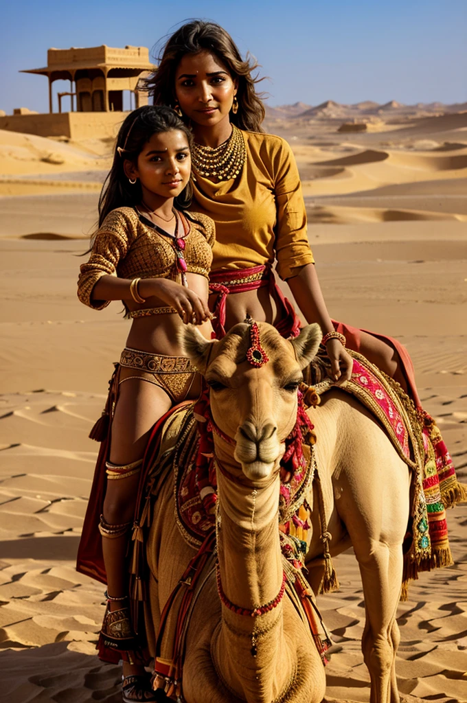 Desert Life women with camel in jaisalmer