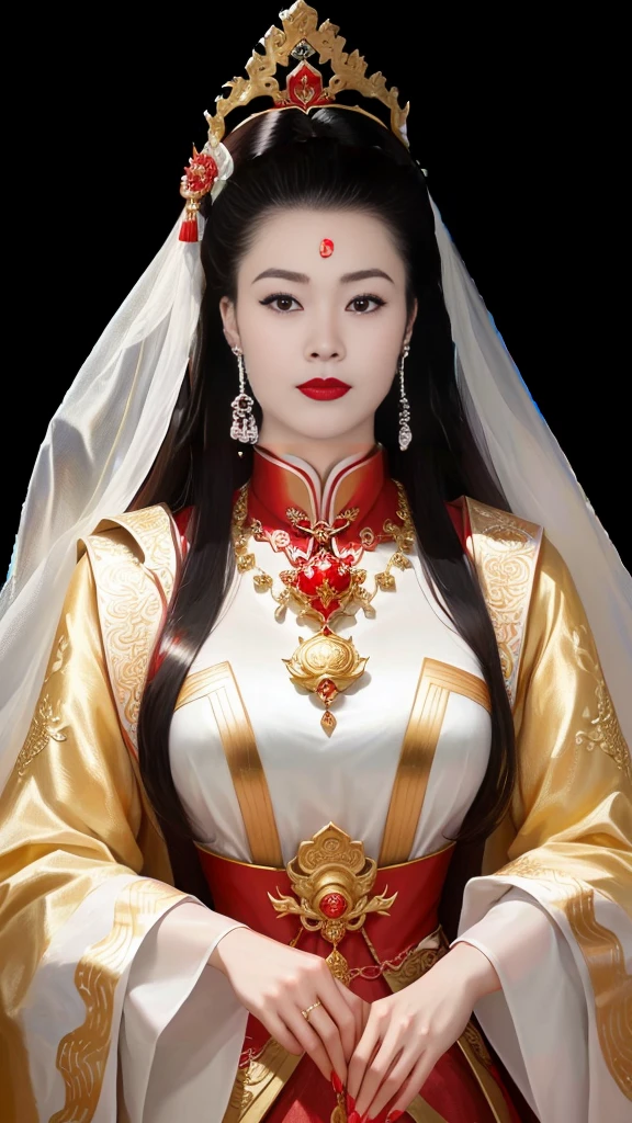 Arad woman in red dress and gold dress, Inspired by Huang Ji, Queen of the Sea Mu Yanling, Chinese Queen, Inspired by Lv Ji, Chinese Princess, A young woman plays, Inspired by Yin Dourui, Inspired by Zhang Yin, Inspired by Wu Bin, inspired by Jin Nong