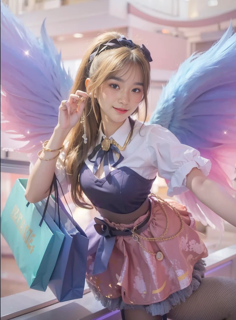 muste piece、High resolution、convenience store of the future、Convenience store clerk、26 year old female、1girl clerk、looking at the camera、smile、Finished as pictured、The cashier is also beautiful、Her skin is white and beautiful、long and beautiful hair、inner color、hair should be tied back、Clerk's uniform、