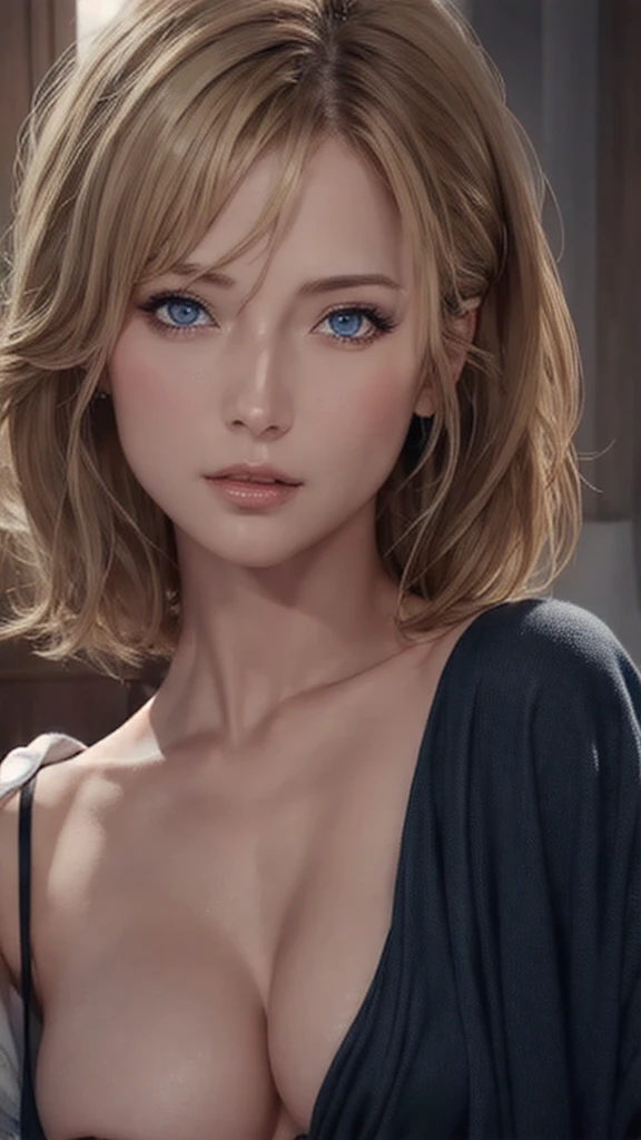 masterpiece,Realistic,Real, Elegant mature woman, Beautiful Eyes,Dark blue eyes, Hair ban, 8K resolution, Ultra-high-definition CG, Beautiful CG,Light from the front, (Bright light),Soft Light