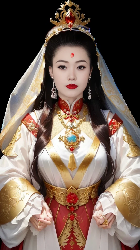 Arad woman in red dress and gold dress, Inspired by Huang Ji, Queen of the Sea Mu Yanling, Chinese Queen, Inspired by Lv Ji, Chinese Princess, A young woman plays, Inspired by Yin Dourui, Inspired by Zhang Yin, Inspired by Wu Bin, inspired by Jin Nong
