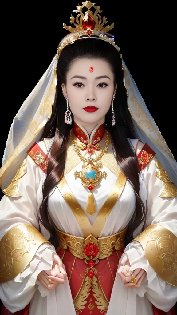 Arad woman in red dress and gold dress, Inspired by Huang Ji, Queen of the Sea Mu Yanling, Chinese Queen, Inspired by Lv Ji, Chinese Princess, A young woman plays, Inspired by Yin Dourui, Inspired by Zhang Yin, Inspired by Wu Bin, inspired by Jin Nong