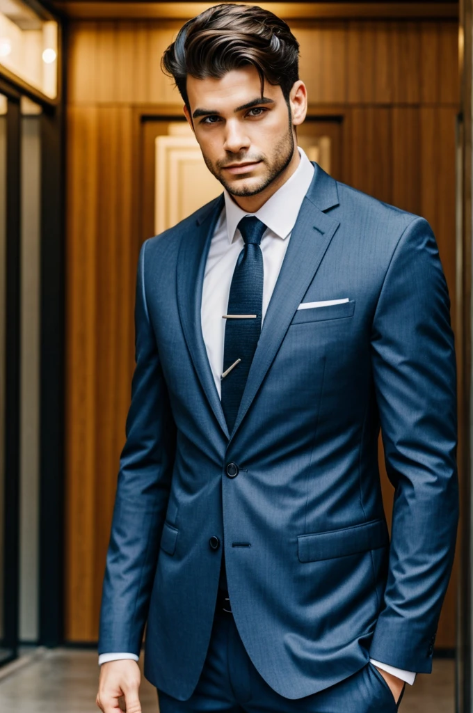 Human penguin in suit