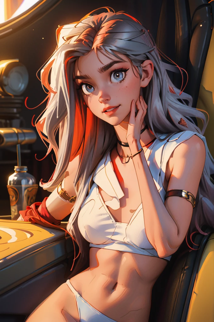 tmasterpiece，（tmasterpiece，top-quality，best qualityer），1girll， jewely，耳Nipple Ring，choker necklace，bangle， hoop earings， circle glasses，sun glasses， Long hair and long meat， Blonde hair，Black color hair，Silvery-white hair，Maroon hair， solo， ssmile， looking at viewert， motorvehicle，The Car， Sports cars，groundvehicle， Sat down， exteriors， daysies， nedium breasts，Open navel， dark skinned female， floral patterns， grinning smile，collars，Laser cloth，Sexy bikini，laser，holy rays，gold foil，Gold leaf art，glitter drawing，Correct anatomy，Detailed face, Detailed eyes，Chest exposed，(miami, night life)