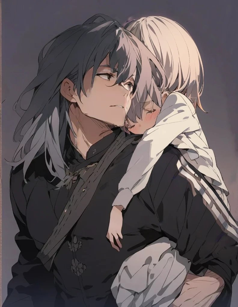 Girl being piggybacked short hair