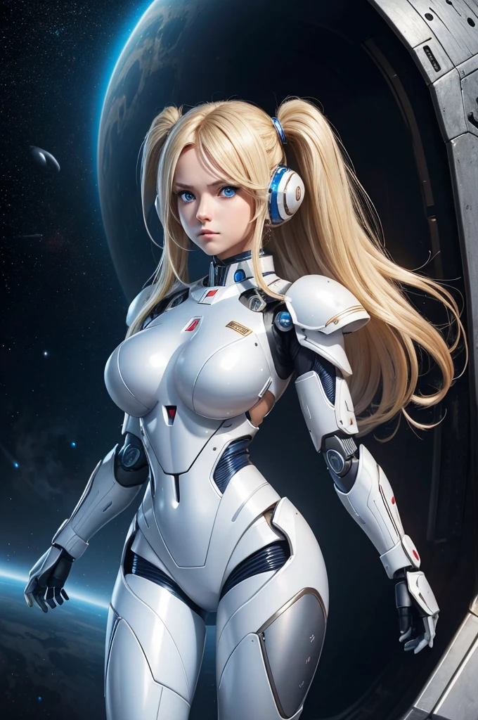 girl Future World Um the cat cybot. Blonde Hair