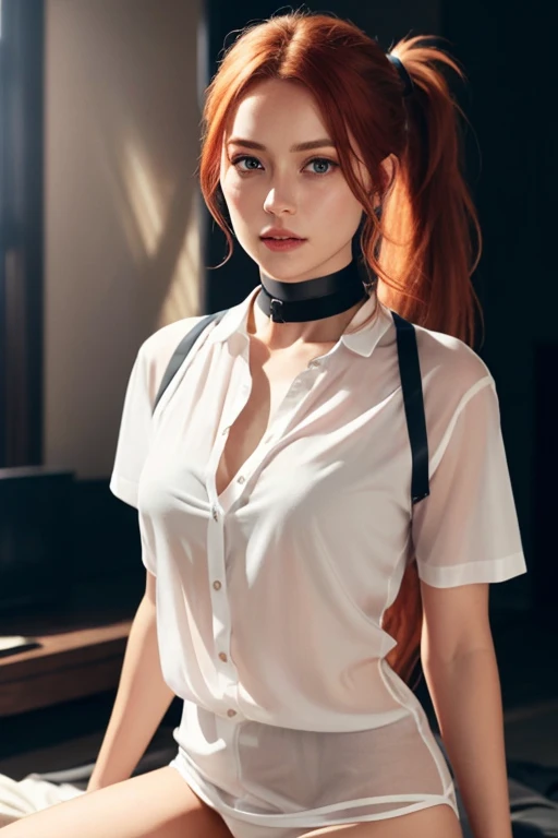 ((night, dark background)), ((A very cute woman gets in a nightclub)) ((at the bar)) cockt, neon, drunk, ((wearing a white open silk shirt: 1.5.)). 4k, photography, masterpiece, best quality, dark gray background, ((1girl blue eyes and beautiful light red hair)) (realistic and beautiful face). A beautiful white woman with medium ass, softdium breasts and kin, varied poses. ((Medium breasts:1.3)),((Verbreasts)), Detailed eyes. r. (touching yourself). (bare:1.4), (open button shirt), (transparent:1.2) ), (), (side), front