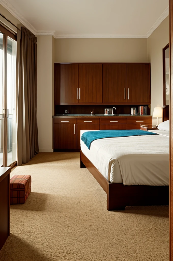 I want to create an image of a room in which guest had came and the people are respecting them in cartoon form