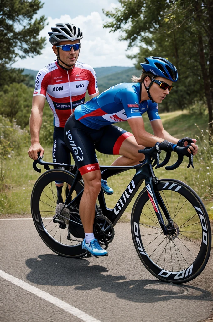 Generate images for cycling rider team