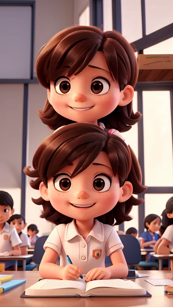 Children studying, joking, development Connection with parents and school