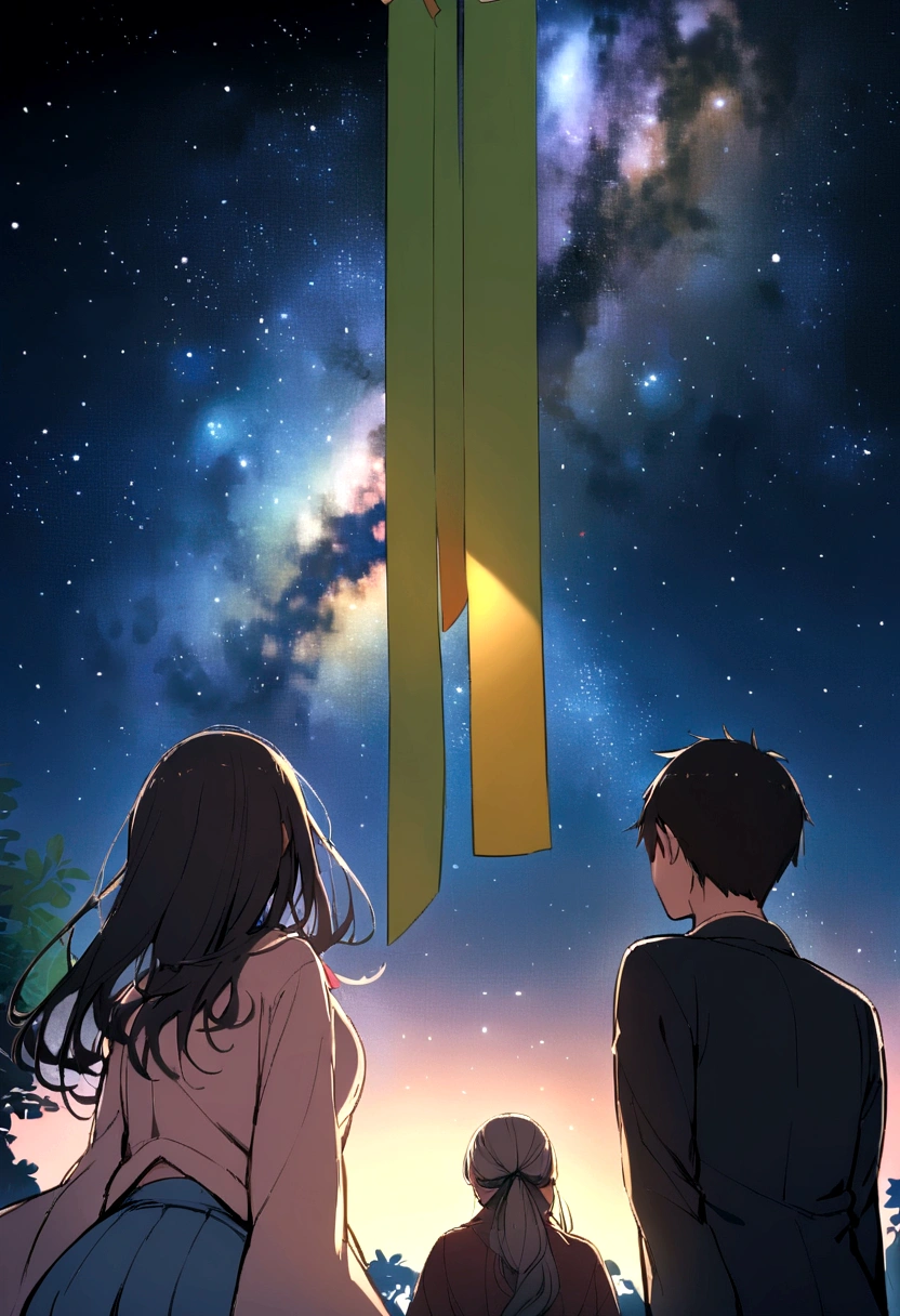 Tanabata、Night Sky、milky way、Meeting between a man and a woman、
