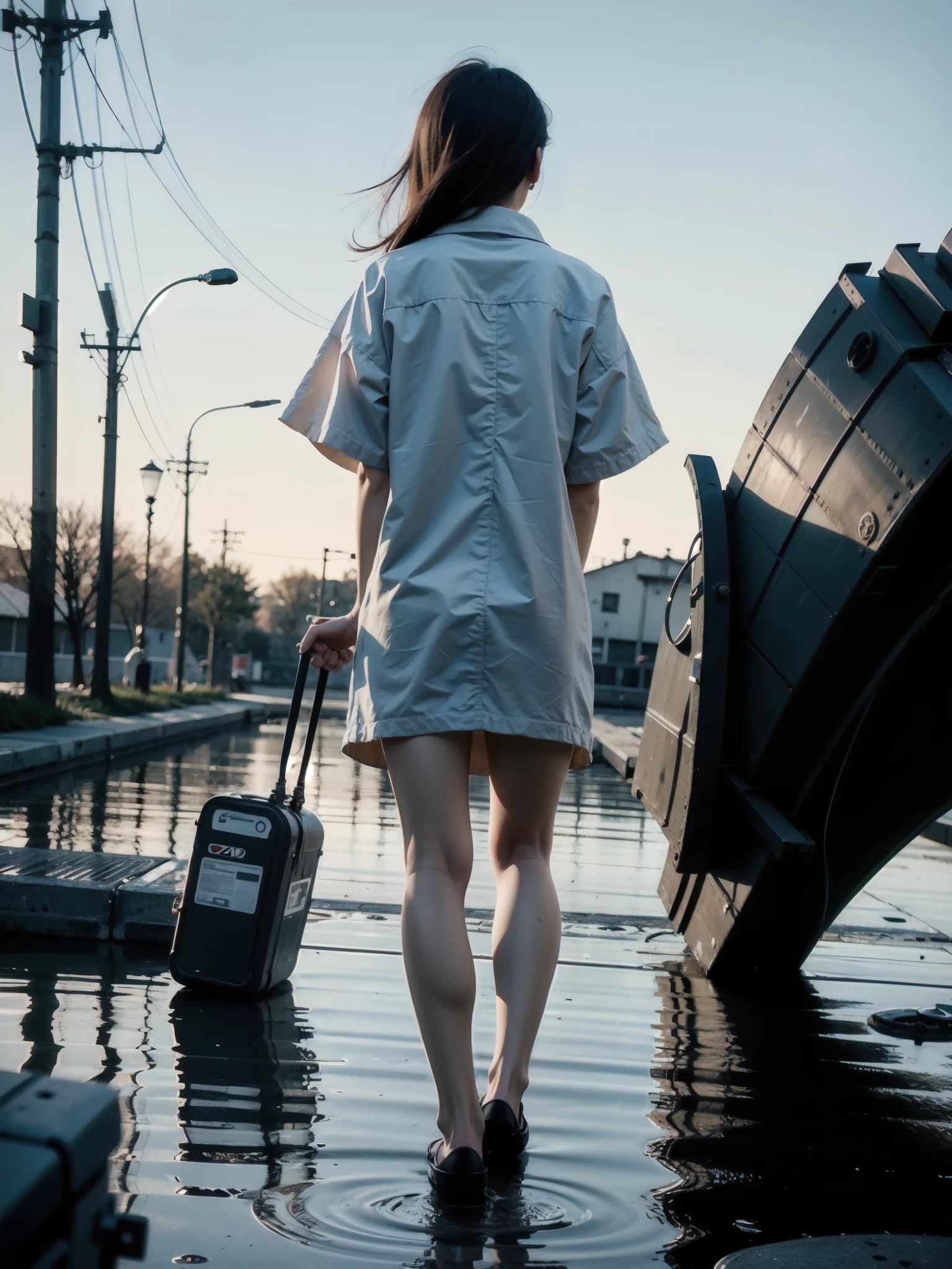 A handsome man, with wings, flying above the sky, visual effect, a man is carrying a woman wearing cloth, in both hands, with the background, a destroyed city, which is filled with murky water, and debris, flowing fast, like tsunami, realistic 3D art. [8K, Best Quality, Masterpiece, Ultra High Resolution, (highly detailed CG unity 8k wallpaper), (best photo), (best shadows), isometric 3D, octane rendering, ray tracing, highly detailed, (wide panoramic view: 1.1), (Best quality, 4K, 8k, A high resolution, masterpiece:1.2), absurdity, masterpiece, ultra detailed, (realistic, photorealistic, photorealistic:1.37), complex parts, HDR, (complex parts:1.12), (hyper detailed, hyper realistic, Soft lighting, spicy:1.2), (complex parts, Hyper detailed:1.15). Blurred foreground. (backlit), realistic, masterpiece, high quality, brightness, chromatic aberration, by Jeremy Lipking, 8k uhd, some smoke, shadows, contrast, clear sky, (warm hue, warm tone), high details, natural reflections].