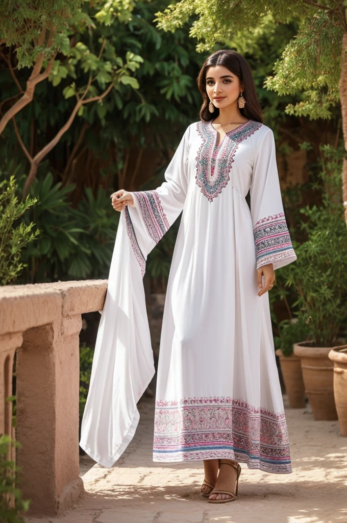 Femme magnifique gorgeous belle en caftan traditionnel marocain. Tendance printemps 2024