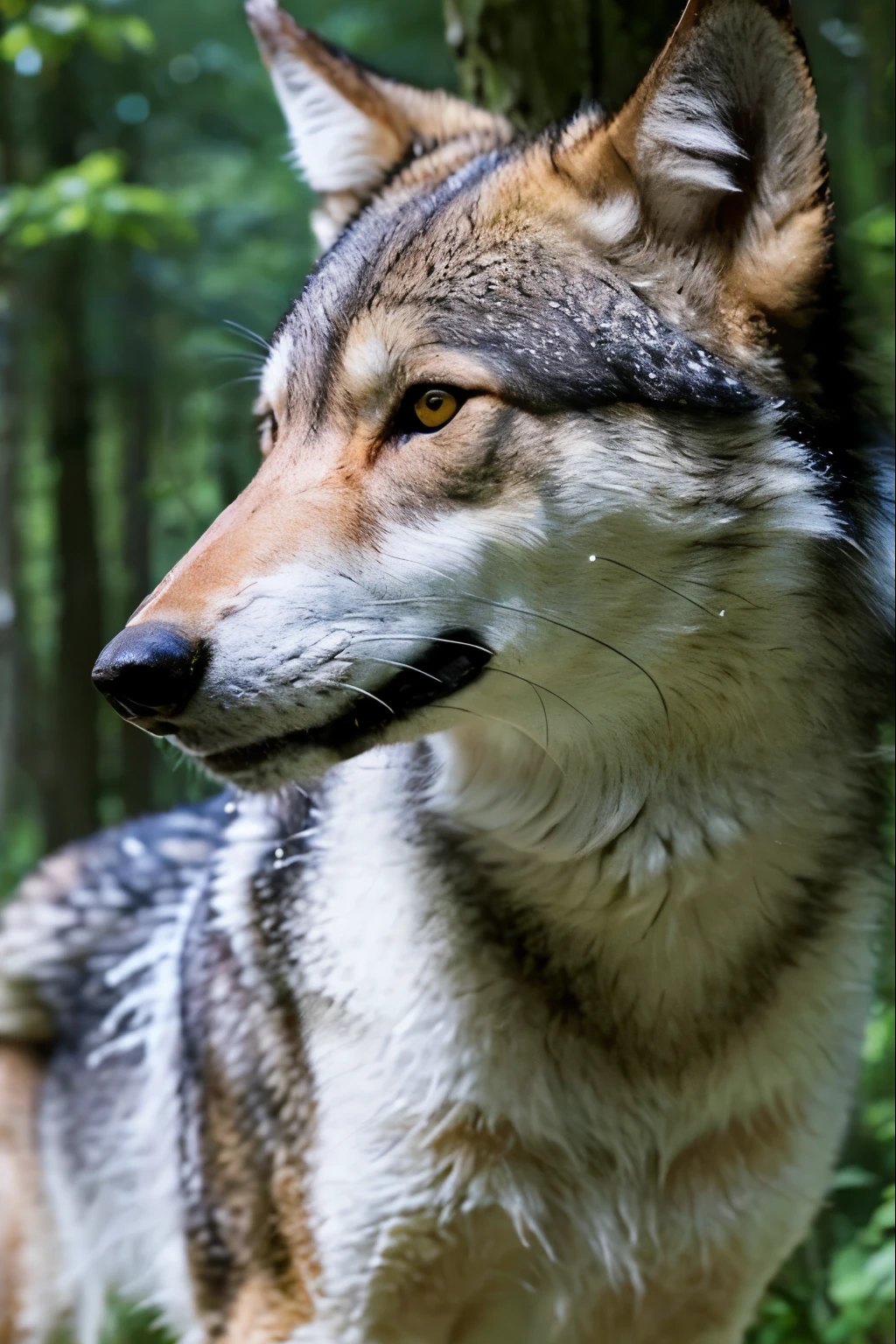 in woods、One Wolf、Aiming for prey