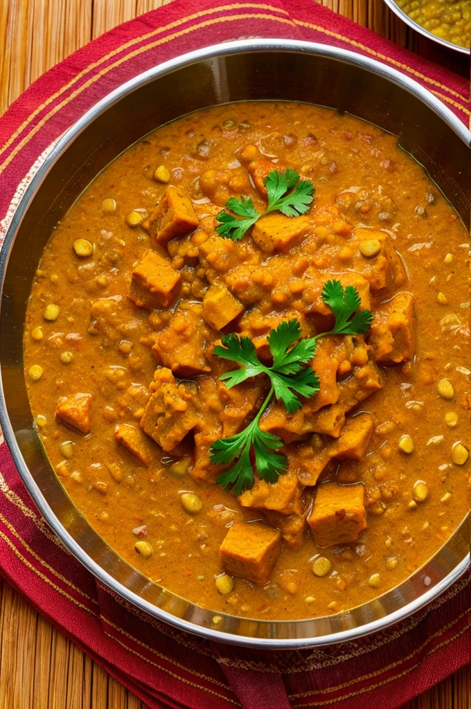 Rajasthani food dal bati churma