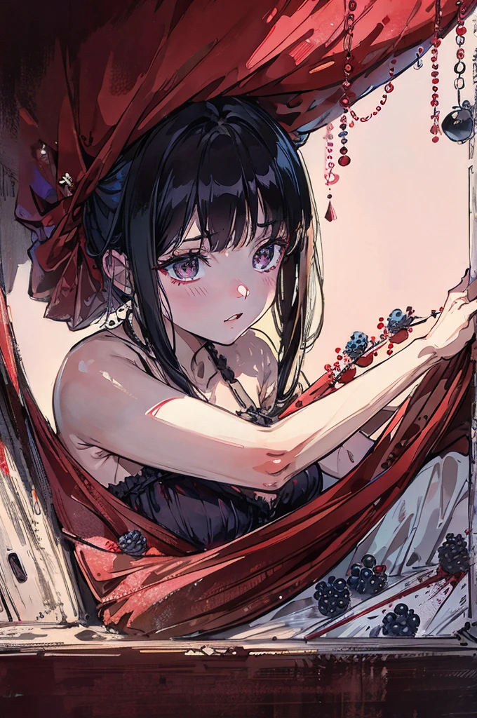 a large number of berries、Horror、Movie poster style