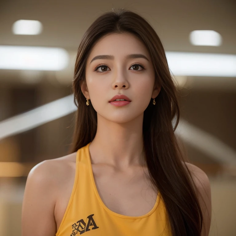 Araaf woman close-up, ของผู้หญิงlong hairชาวเอเชียตะวันออกเฉียงใต้ที่มีใบหน้ากลม, ,ponytail, long hairลอยปลิวขึ้น, Large chest 36 inches, Warm light, morning sun,  long hair,black eyes,abdominal muscles, The body is beautiful and strong., rounded chest, (digital painting, HDR, high contrast), 3-D, 8K, 45,000,000 pixcls,