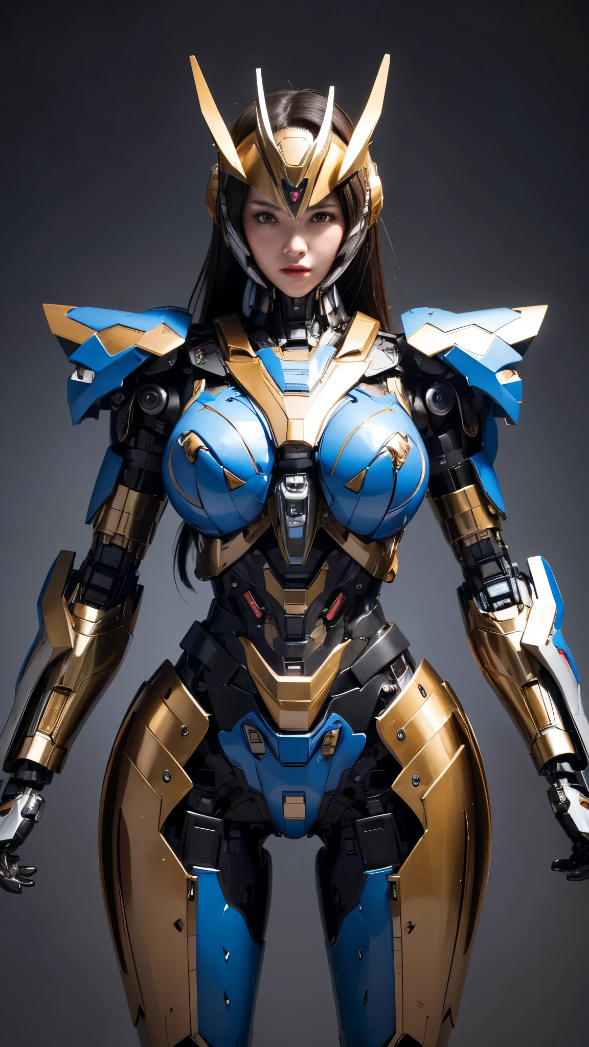 Textured skin, Super Detail, high details, High quality, Best Quality, hight resolution, 1080p, hard disk, Beautiful,(Super Heroine),Oppai Missile,beautiful cyborg woman,Mecha Cyborg Girl,Battle Mode,Girl with a Mecha Body,She wears a battle cyborg mech with a weapon,Fulll body Shot