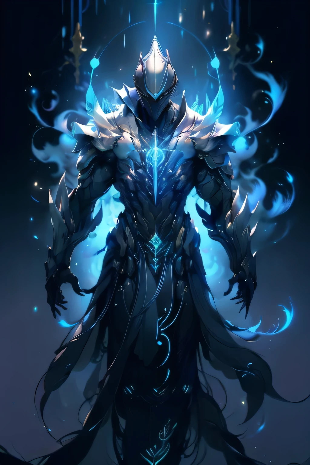 Beautifully detailed images,Depicts a magic sword lying on a table, Radiate magical energy. Blade, Shiny and soft, Black and white light, Bends and twists when reaching from one hand to the other, Create a mesmerizing, Black and white flames rotating ethereal trail. The surrounding rooms are bathed in cold, White glow, Casts a cold light on an object. Macro lens, Prime Time, Soft lighting