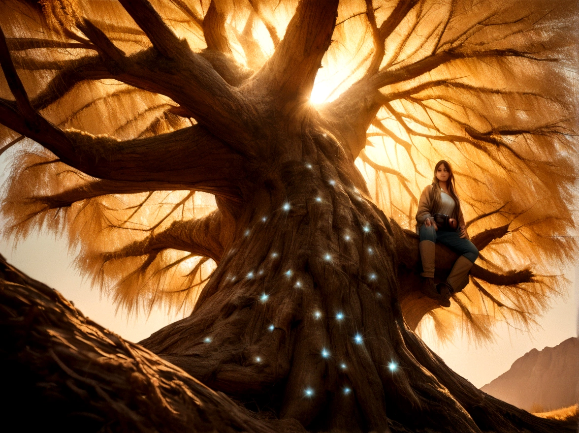 Beer cans on a tree,Made with rich and wonderful wheat,Realistic photos ,A magnificent composition ,Advertising scene,Illuminated by three light points,Taken on an IQ180 Phaseone camera with a 24mm lens,Hero Shot View,A magnificent composition ,Kinesiology,Cinematic Color Grading