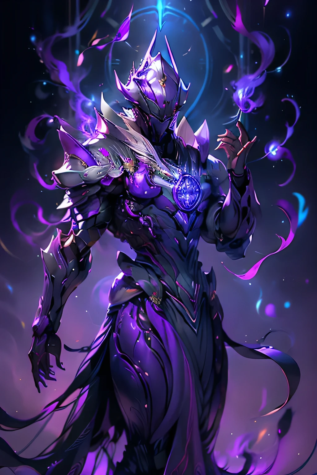 Beautifully detailed images,Depicts a magic sword, Radiate magical energy. Blade, Shiny and soft, Purple light, Bends and twists when reaching from one hand to the other, Create a mesmerizing, Purple flames rotate ethereal trajectory. The surrounding room is bathed in purple light, Deep purple light, Casts a faint glow on an object. Macro lens, Prime Time, Soft lighting