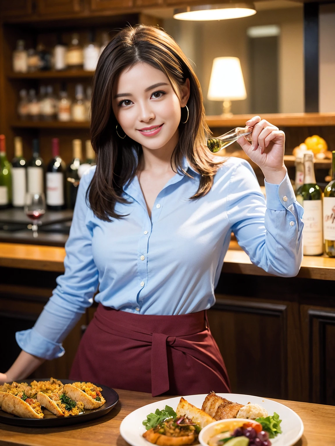 ((Highest quality、8K、masterpiece:1.3))、slimカップル、Pink rubber、modelカップル、(Realistic, Intricate details:1.2), full-course dinner、Wine Party、Amazing view of the sunset sky and clouds、A bright smile、The wonderfulness of smile、Bright image、The beauty of wine, Beautiful Face, blue eyes, The light shines on your face, Blushing, short hair,Bright Face、 (Age 37), 39 years old, red wine 、Appetizers、Italian food、Wine bottle、Champagne、sparkling wine、Two beauties、Brown Hair、Shortcuts、Long sleeve shirt、dress、Beautiful woman 1, (slimな顔), (The body is slim), (Brown Hair), (Shortcuts), cheeks turn a little red,Attractive beauty、restaurant, In a prominent place (From the waist up) Nova Frog Style, actress, model, Upper Body, White wine, slim, wine glass, 中央に置かれたwine glass, smile, (smile: 1.15), Beautiful fine grain, Depth f/2,saturation, High Contrast, Strong light and shadow,Moist Body:1.5、3D texture、Delicate eyes、Brown Hair、The hair is very shiny、