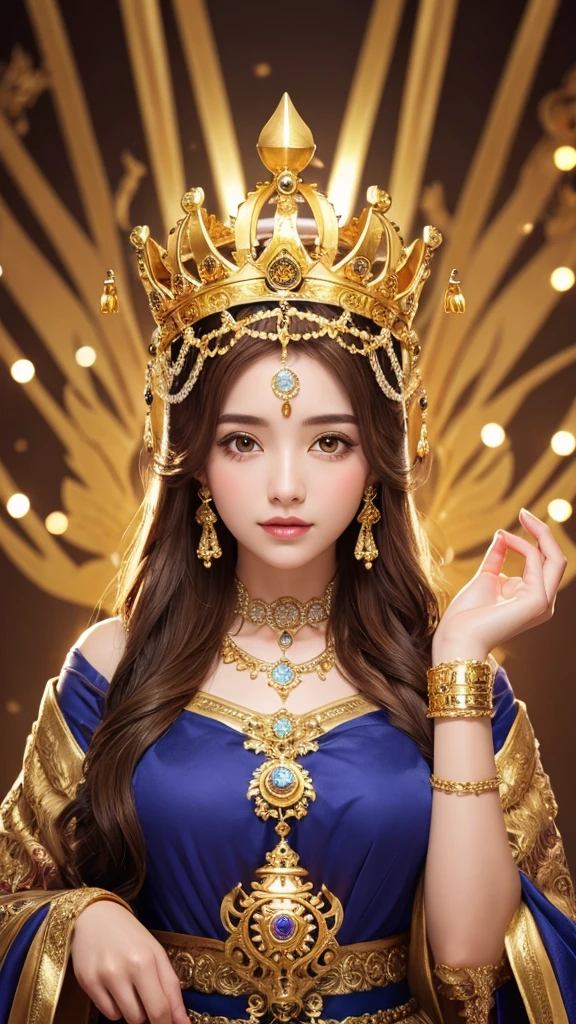 Goddess　gold　crown　