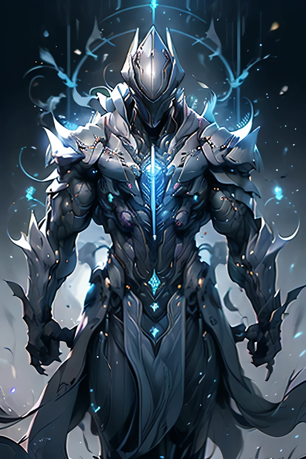 Beautifully detailed images,Depicts a double-headed magical sword, Radiate magical energy. Shiny and sharp blade,Gray light, Bends and twists when reaching from one hand to the other, Create a mesmerizing, Light grey flames rotating ethereal trajectory. The surrounding rooms are bathed in grey light, Dark gray light, Casts a faint glow on an object. Macro lens, Prime Time, Soft lighting