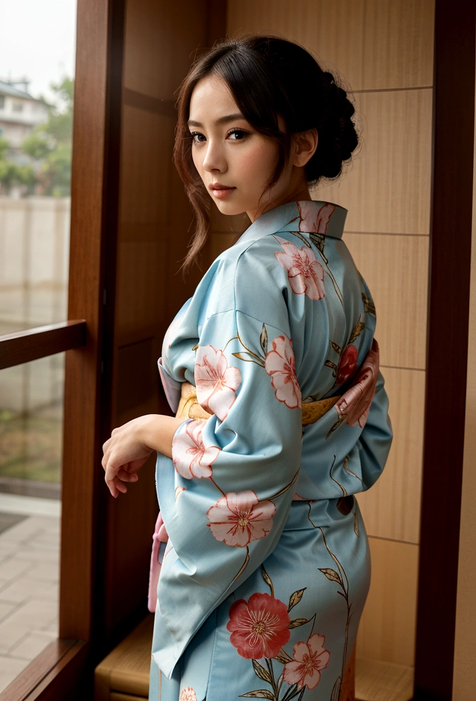 beautiful girl in kimono
