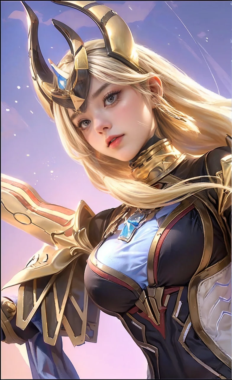 (8k, RAW photo, photorealistic:1.25) ,( lipgloss, eyelashes, glosace, glossy skin, depth of field, chromatic aberration, caustics, Broad lighting, natural shading, a woman in a blue dress with a crown and a sword, beautiful celestial mage, mobile wallpaper, mystical atlantean valkyrie, ultra hd, ultra detailed texture, hyper realistic, detailed texture, detailed face, detailed skin, detailed lighting, best quality, beautiful lighting, cinematic lighting, professional lighting, ultra highres, realistic, detailed hair, real hair, white hair, high quality, (realskin:1.5), extremely detailed, finely detail, ultra-detailed, detail eyes, cinematic background, red eyes, red lips
