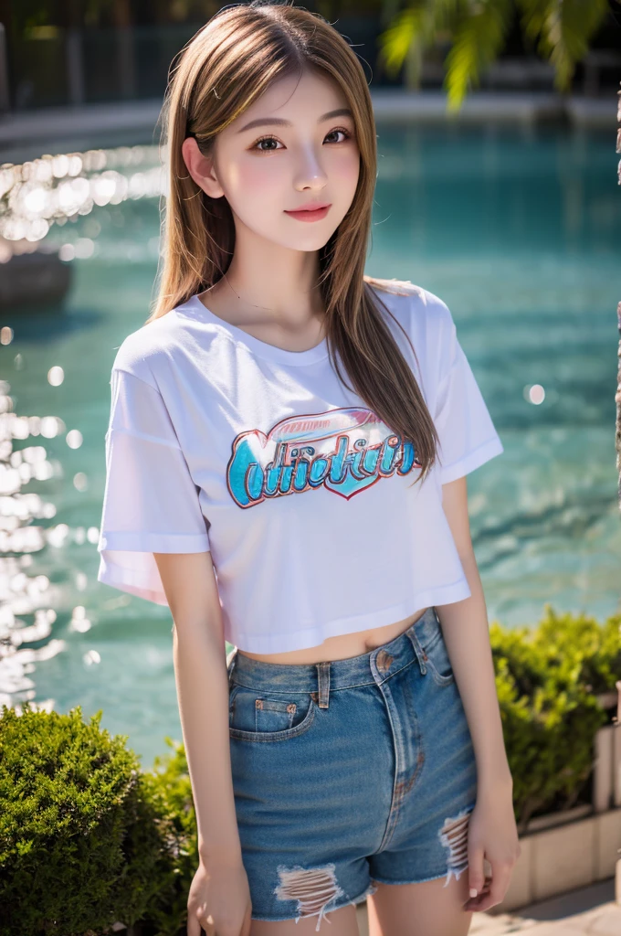Highest quality, masterpiece, High resolution, 1 Girl,Tyndall effect,Realistic,,(High definition skin:1.2), 8K  UHD, , Frank, High resolution, 4K, 8k T-shirt,Full body photo