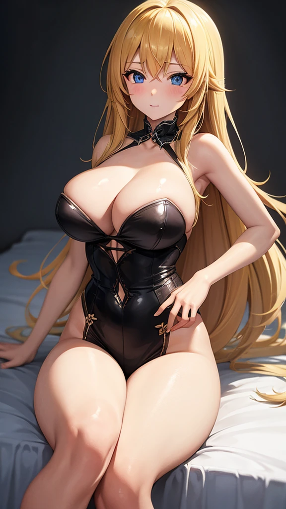 cat girl,long blonde hair,blue eyes,sexy,big chest,dressed in sexy white princess clothes 