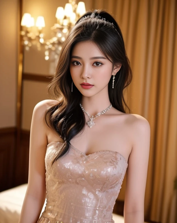 Araffe woman, beautiful,ponytail, long hairลอยปลิวขึ้น,black eyes, ผู้หญิงlong hairชาวเอเชียตะวันออกเฉียงใต้ที่มีใบหน้ากลม,  Large chest measures 38 inches., Warm light, morning sun,  long hair,black eyes,abdominal muscles, The body is beautiful and strong., rounded chest, (digital painting, HDR, high contrast), 3-D, 8K, 45,000,000 pixcls,Asian girl, Gorgeous Chinese model, Japanese model, beautiful asian woman, Japanese goddess, Very beautiful girl., beautiful young woman, very beautiful woman, Attractive and beautiful, sexy girl, Asian girl, beautiful female model, jaw-dropping beauty, Attractive face and body
