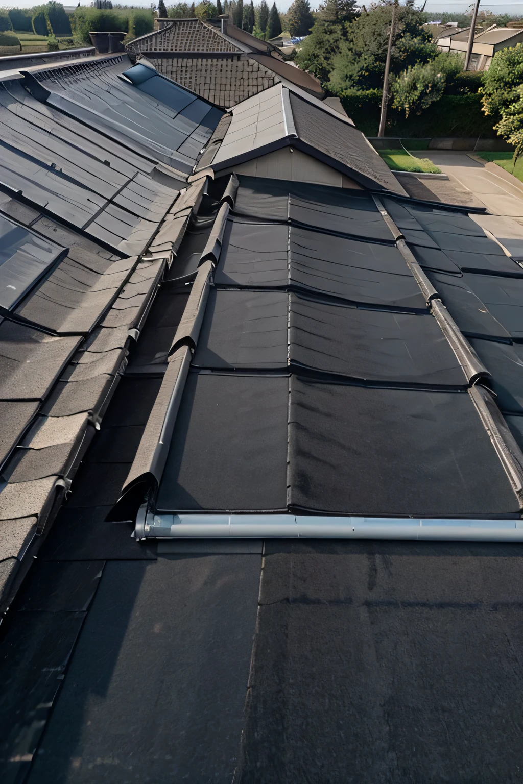 Bitumen roofing on flat roofs