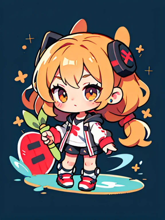 chibi,girl holding a board