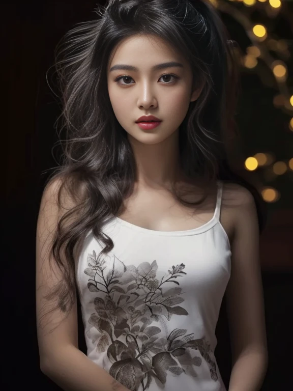 Araffe woman, beautiful,ponytail, long hairลอยปลิวขึ้น,black eyes, ผู้หญิงlong hairชาวเอเชียตะวันออกเฉียงใต้ที่มีใบหน้ากลม,  Large chest measures 38 inches., Warm light, morning sun,  long hair,black eyes,abdominal muscles, The body is beautiful and strong., rounded chest, (digital painting, HDR, high contrast), 3-D, 8K, 45,000,000 pixcls,Asian girl, Gorgeous Chinese model, Japanese model, beautiful asian woman, Japanese goddess, Very beautiful girl., beautiful young woman, very beautiful woman, Attractive and beautiful, sexy girl, Asian girl, beautiful female model, jaw-dropping beauty, Attractive face and body