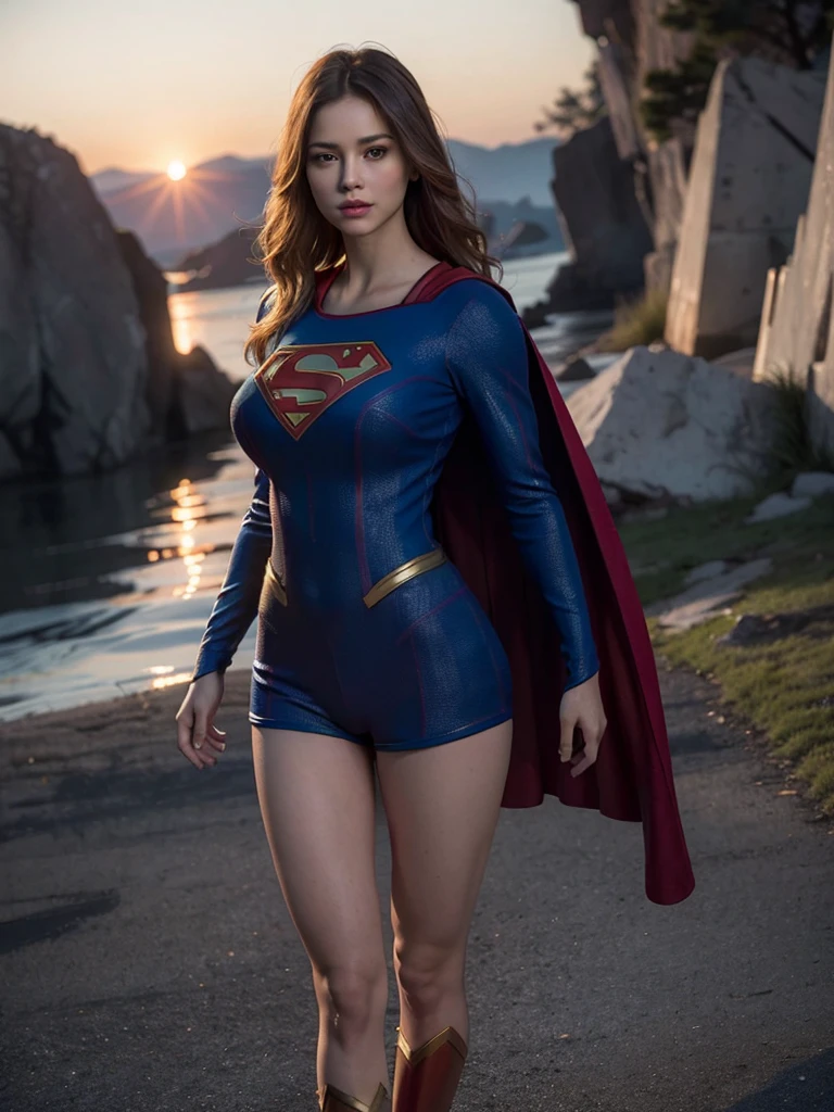 half-length,1girl,(Perfect figure,be tall and slim),solo,standing,(outdoor:1),sky,Focus on the face,Beautiful face,Detailed delicate young face,supergirl, (Super girl suit:1.5),Jumpsuit,(huge breasts,Big tits,Big breasts:1.3),thigh gap,camel toe
realistic style,vivid picture,masterpiece, (best quality:1.2),ultra-detailed,realistic,High definition,High quality,Cinematic Light,Ray tracing,ultra high res,UHD,(photorealistic:1.5),intricate details,detailed texture,finely detailed,High quality shadow