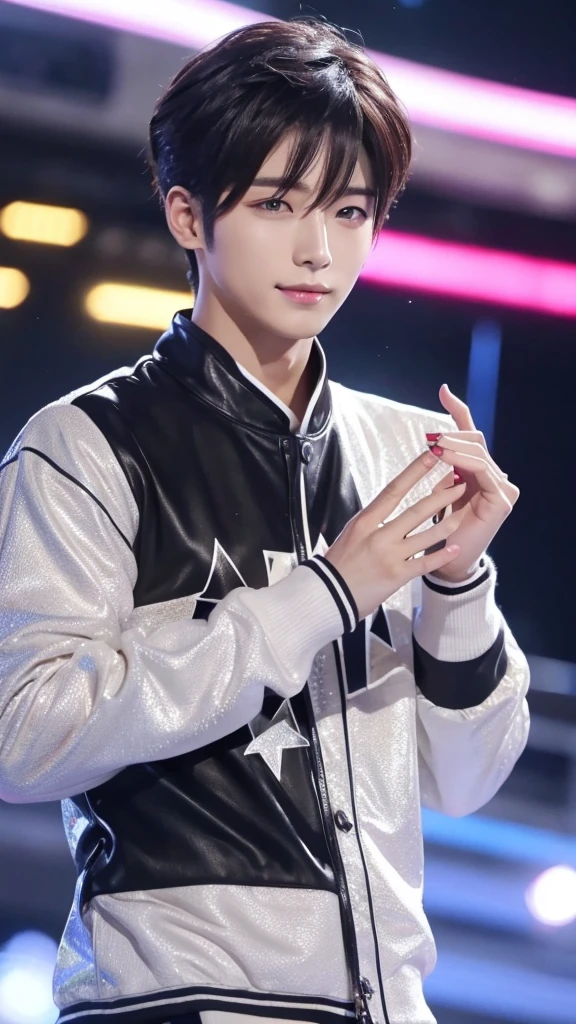 Korean star Modern hairstyle Gorgeous Flashy cute man