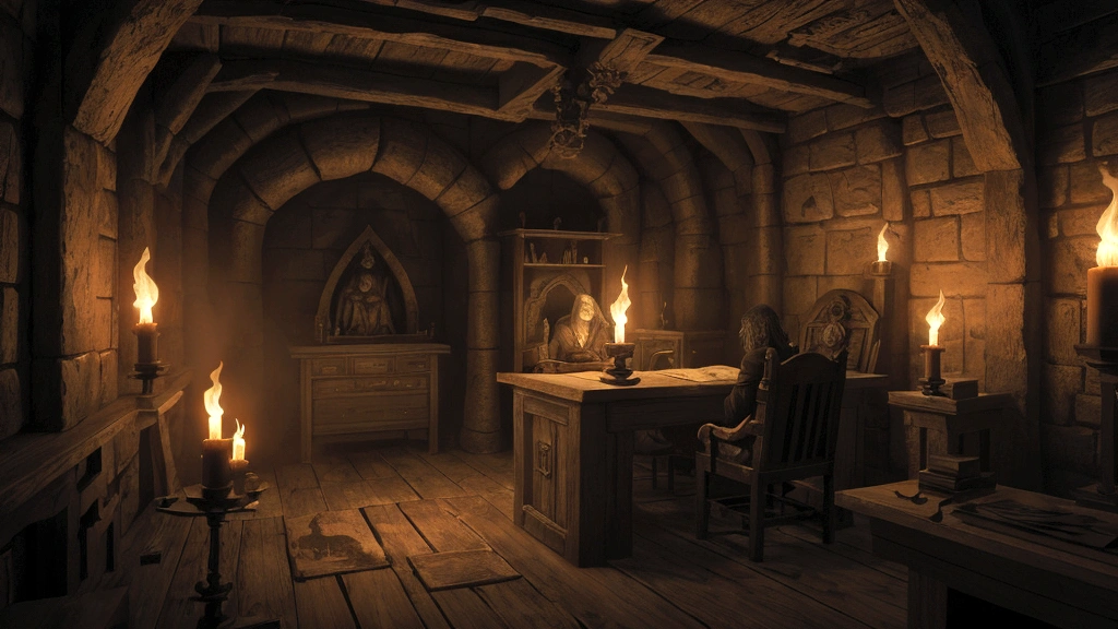 An ancient scroll unfurled in a dimly lit chamber, illuminated by flickering torchlight. The scroll bears vivid illustrations and scriptural passages depicting Hell as a realm of fiery torment and perpetual anguish. Figures of demons and damned souls writhe in agony amidst lakes of fire and brimstone, symbolizing the consequences of sin and divine judgment. The scriptorium ambiance evokes a sense of dread and solemn reflection, emphasizing the biblical portrayal of Hell as a place of eternal separation from God."