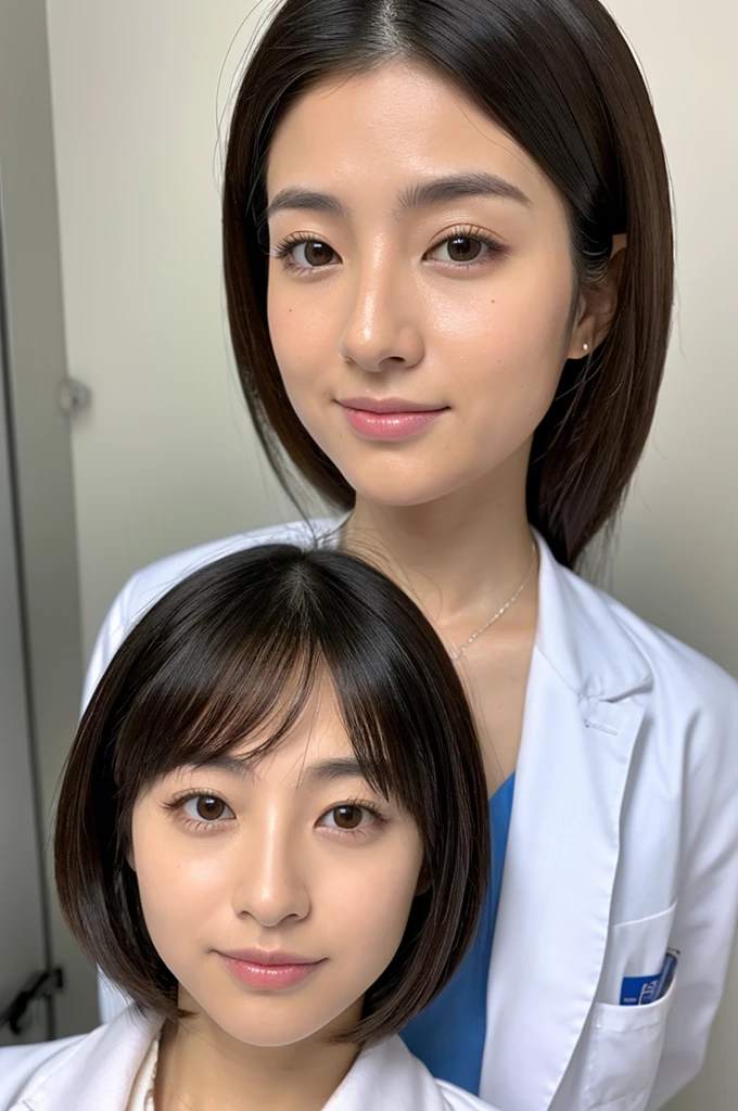 ((Highest quality)), ((masterpiece)), (detailed),Perfect Face,Japanese,Female doctor,White