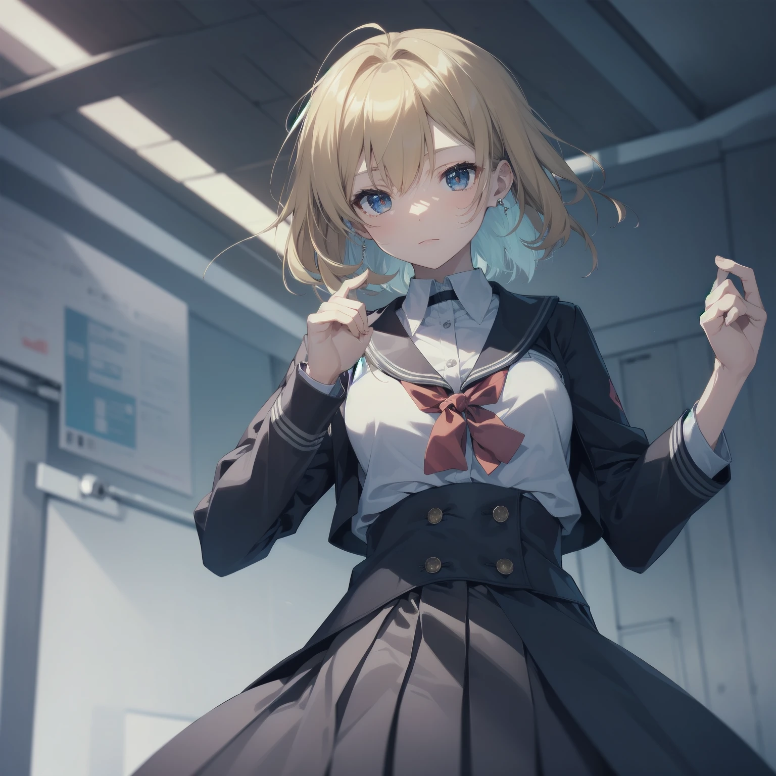 ultra-absurdres-Top quality by artist God, ultra-detailed, high resolution, anime moe artstyle, best anime 8k konachan wallpaper, pixiv contest winner, pool:2810, perfect anatomy,break, 1girl, (Please draw a girl walking sleepily to school alone. )break,(Solo,little female, 13-year-old:1.3),Full limbs, complete fingers,a junior high school student, (very short hair), short cut, flat chest, , small butt, small black eyes, beautiful detailed eyes, well-proportioned iris and pupils, expressive eyes, highres detailed hair, soft expression, salor school_uniform, sailor collar, serahuku, bow, pleated skirt,(Detailed Lighting), (Detailed background), in the School commute route. break,super detailed skin, Best cinematic lighting powered by famous artist, 8k,beauty illustration,photoshop_(medium),very aesthetic,break,((artist:toosaka_asagi )), artist:clamp ,artist:carnelian ,artist:kantoku ,
