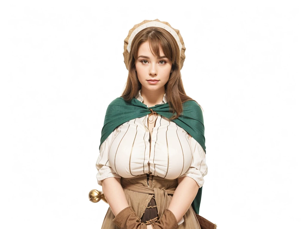 thick woman , medieval clothes , big chubby tits