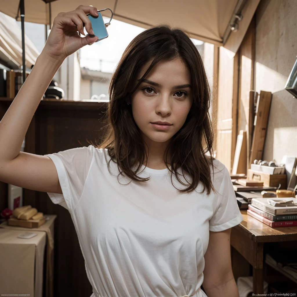 pouvez-vous générer une photo d'une femme typique pour moi?, ribe noir, cheveux en chignon, en voyant ses pieds ! en lingerie caché sous un pont dans un lieu discret