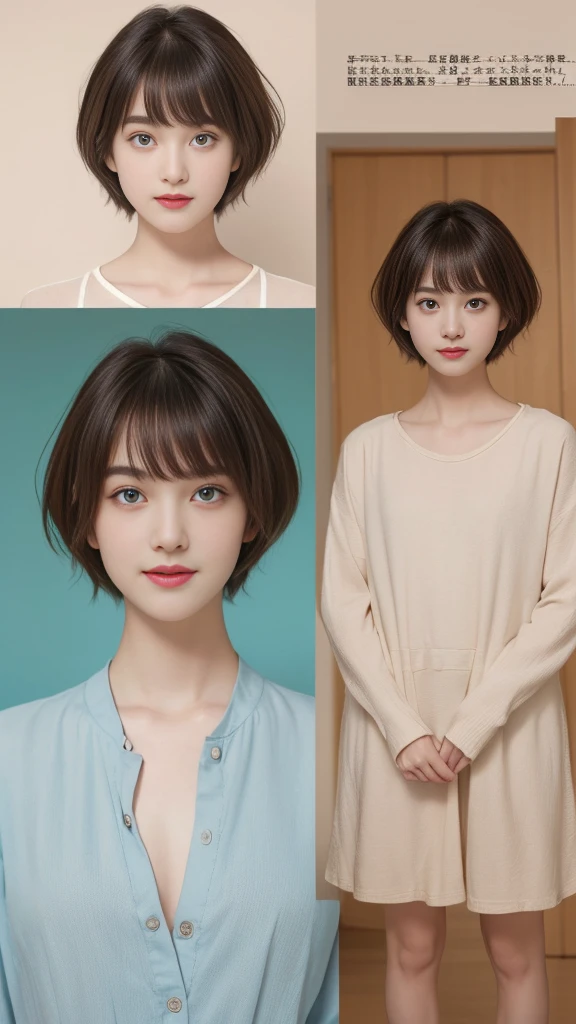 (((Full Body Shot)))、Tropical sandy beach、Standing posture、1girl、((Loli face))、(Full Body Shot)、(Surreal)、(Awareness-raising)、(High resolution)、(8K)、(Very detailed)、(Best illustrations)、(wallpaper)、(Beautiful and detailed eyes)、(Highest quality)、(Ultra-detailed)、(masterpiece)、(Detailed face)、Pure Erotic Face Ace_v1、View your viewers、Fine details、Detailed face、Low Key、Laughter、Pixie Cut、Cute clothes、clear、Serious clothes、Diagonal bangs、Brown Hair、