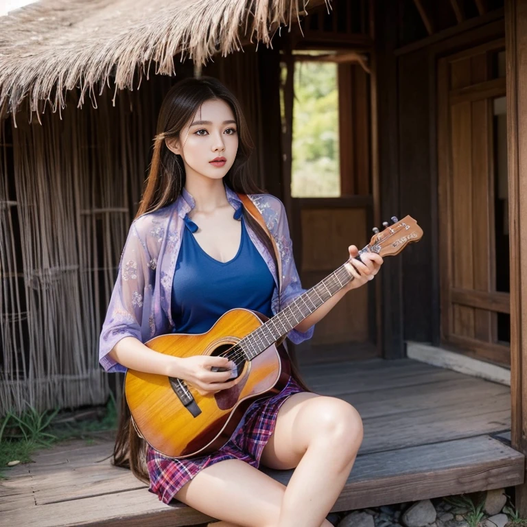 Araffe woman, ผู้หญิงlong hairชาวเอเชียตะวันออกเฉียงใต้ที่มีใบหน้ากลม, Large chest measures 38 inches., Warm light, morning sun, long hair,black eyes,abdominal muscles, The body is beautiful and strong., thick hips, rounded chest, (digital painting, HDR, high contrast), 3d, 8K, 45,000,000 pixcls,Asian girl, Gorgeous Chinese model, Japanese model, beautiful asian woman, Japanese goddess, Very beautiful girl., beautiful young woman, very beautiful woman, Attractive and beautiful, sexy girl, Asian girl, beautiful female model, jaw-dropping beauty, Attractive, sexy, seductive face and body,