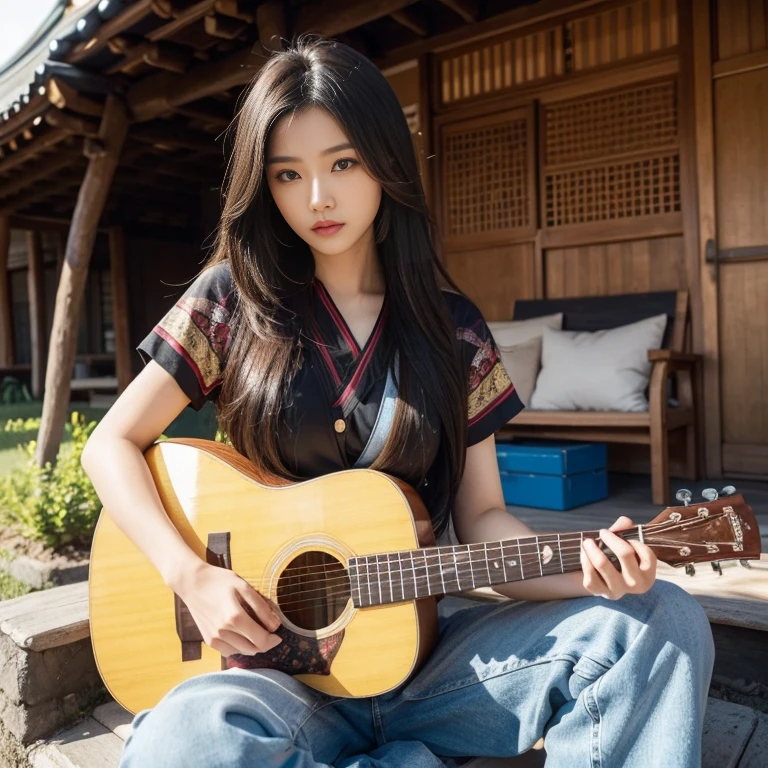 Araffe woman, ผู้หญิงlong hairชาวเอเชียตะวันออกเฉียงใต้ที่มีใบหน้ากลม, Large chest measures 38 inches., Warm light, morning sun, long hair,black eyes,abdominal muscles, The body is beautiful and strong., thick hips, rounded chest, (digital painting, HDR, high contrast), 3d, 8K, 45,000,000 pixcls,Asian girl, Gorgeous Chinese model, Japanese model, beautiful asian woman, Japanese goddess, Very beautiful girl., beautiful young woman, very beautiful woman, Attractive and beautiful, sexy girl, Asian girl, beautiful female model, jaw-dropping beauty, Attractive, sexy, seductive face and body,
