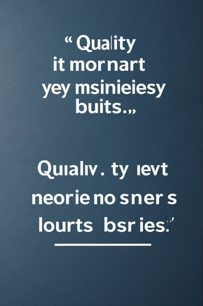 Quality is by no means a new concept in modern business. 